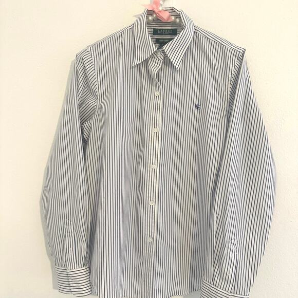 Lauren Ralph Lauren Plus Long-Sleeved Classic Non-Iron Shirt Sz P/M - Picture 2 of 10